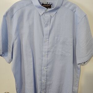Johnston & Murphy Light Blue Casual Button Down Shirt
